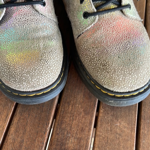 Dr. Martens , 1460 Pascal Y, rainbow iridescent combat boots. Lace up, Zip. - Picture 13 of 14